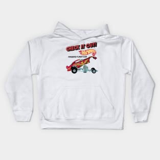 Retro Firebird Funny Car Pop-up Body Kids Hoodie